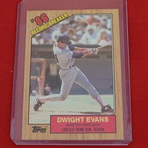 VINTAGE 1987 TOPPS, DWIGHT EVANS '86 RECORD BREAKER BASEBALL CARD!!!